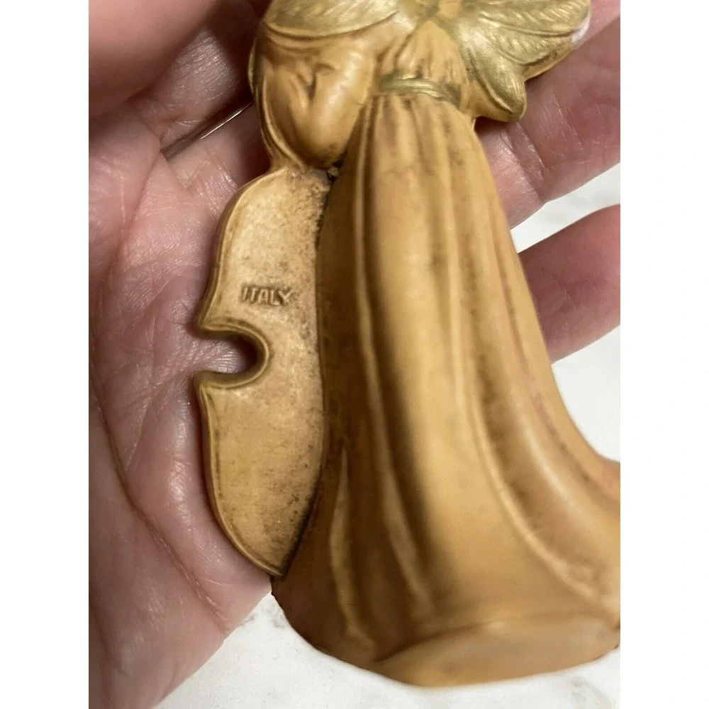 Set of‎ 3 Vintage Italy Euromarchi? Resin Musical Angels 4